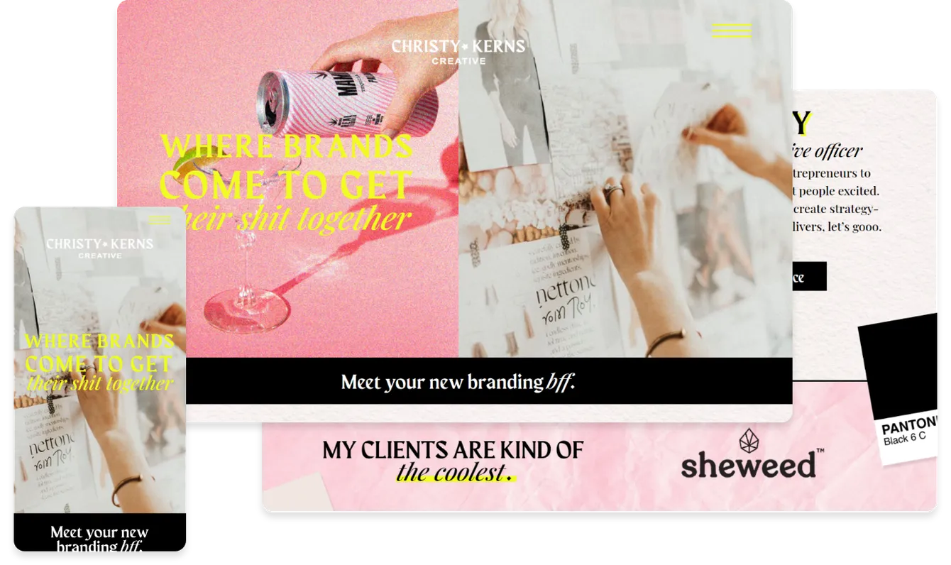 Site screenshot of christykerns.com